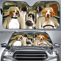 english pointers car sun shade english pointers windshield dogs family sunshade dogs car accessories car decoration gift fo