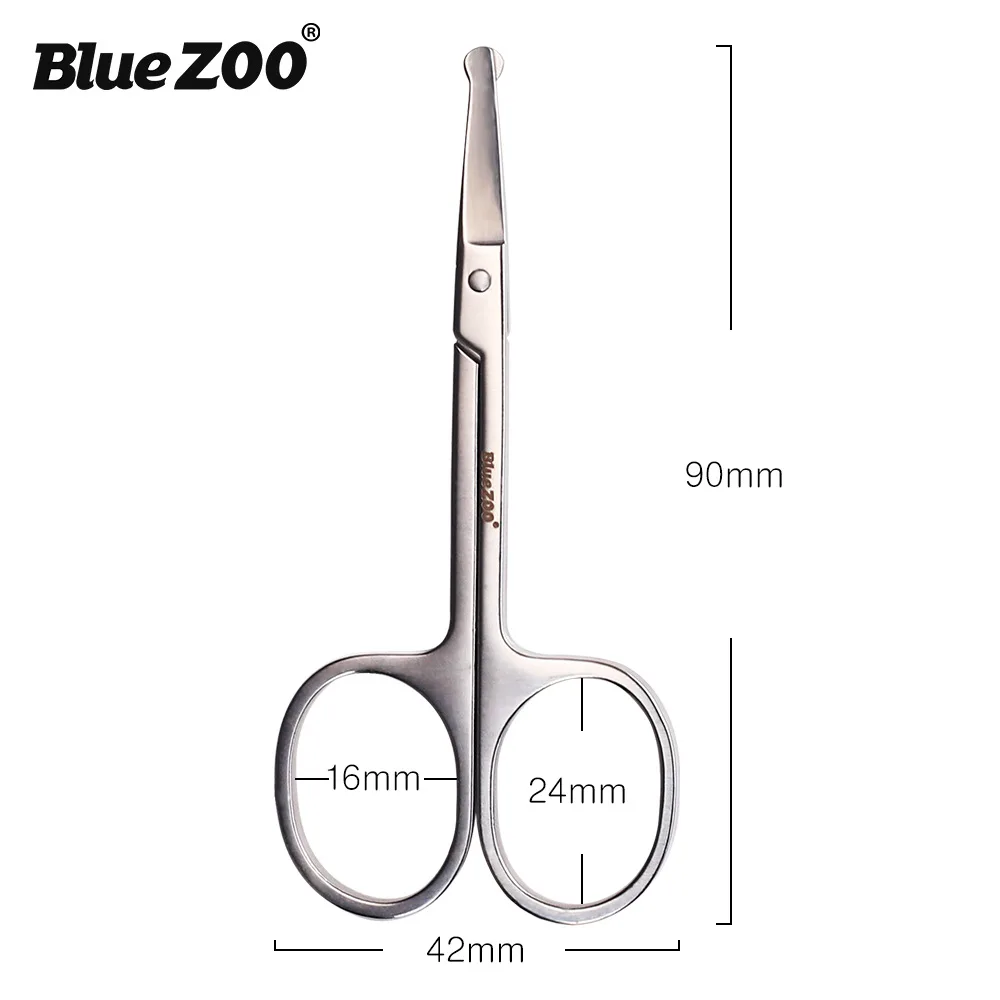 

Head Nose Scissors Facial Hair Beard Stainless Steel Mini Portable Curved Mustache Nose Ear Hair Remover Scissor Trimmer Safety