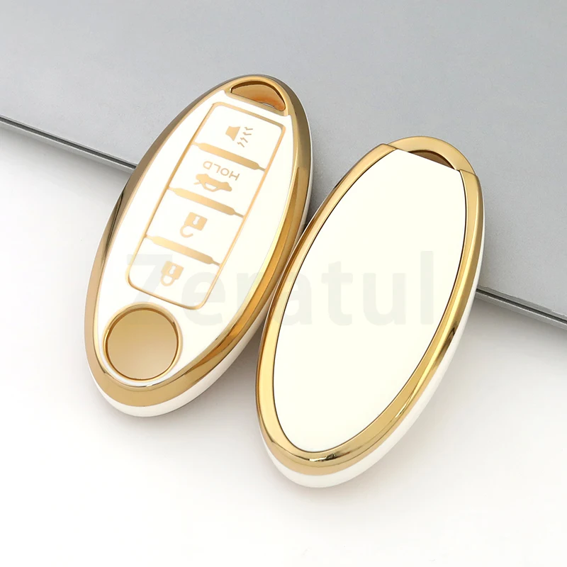 Чехол для автомобильного ключа из ТПУ с 4/5 кнопками Nissan Qashqai J10 J11 Sentra Juke T32 T31 Leaf X-Trail