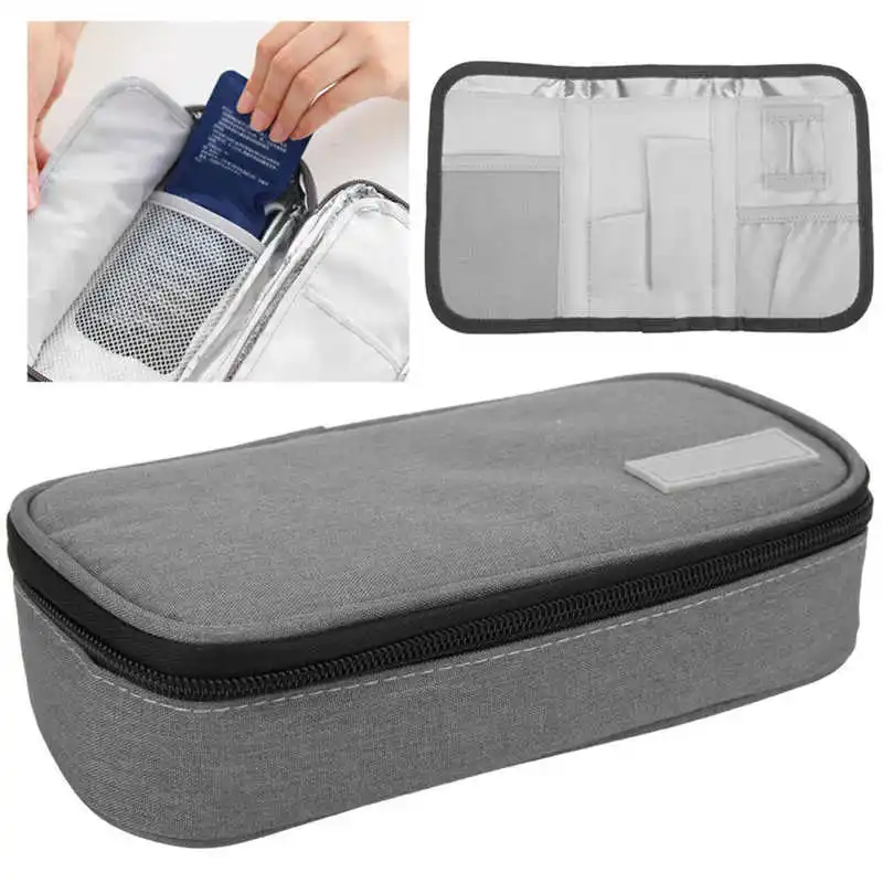 Insulin Refrigerated Box Portable Waterproof Medicine Ice Bag Cooler Cold Pack Insulin Storage Bag Freezer for Diabetic Patients