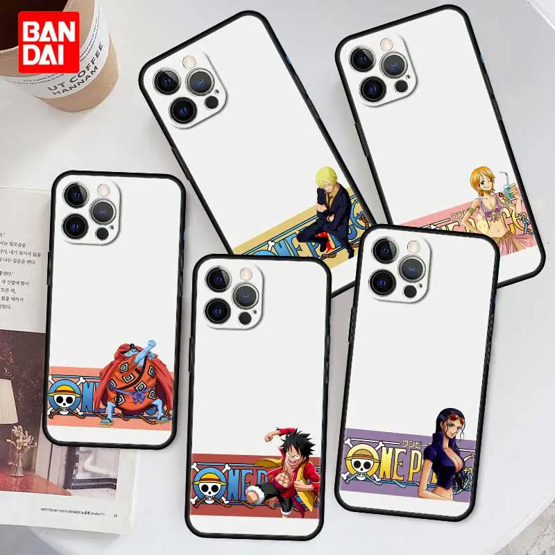 

One Piece Kawaii Art Anime Manga Case for iPhone 13 12 11 Pro Max SE 2020 11pro 12pro 13pro Mini Cover Silicone Luxury Black