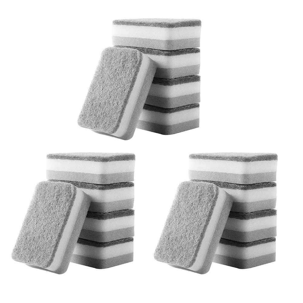 

Sponge Dish Scrub Scrubber Pad Cleaning Wash Kitchen Washing Bathroom Cloth Brush Scrubbing Sponges Scouring Sided Reusable Dual