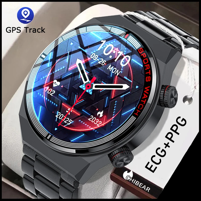 

2023 ECG+PPG Bluetooth Call Smart Watch Men Screen Always Show Time AI Voice Assistant NFC Business watch Man GPS Sport Track