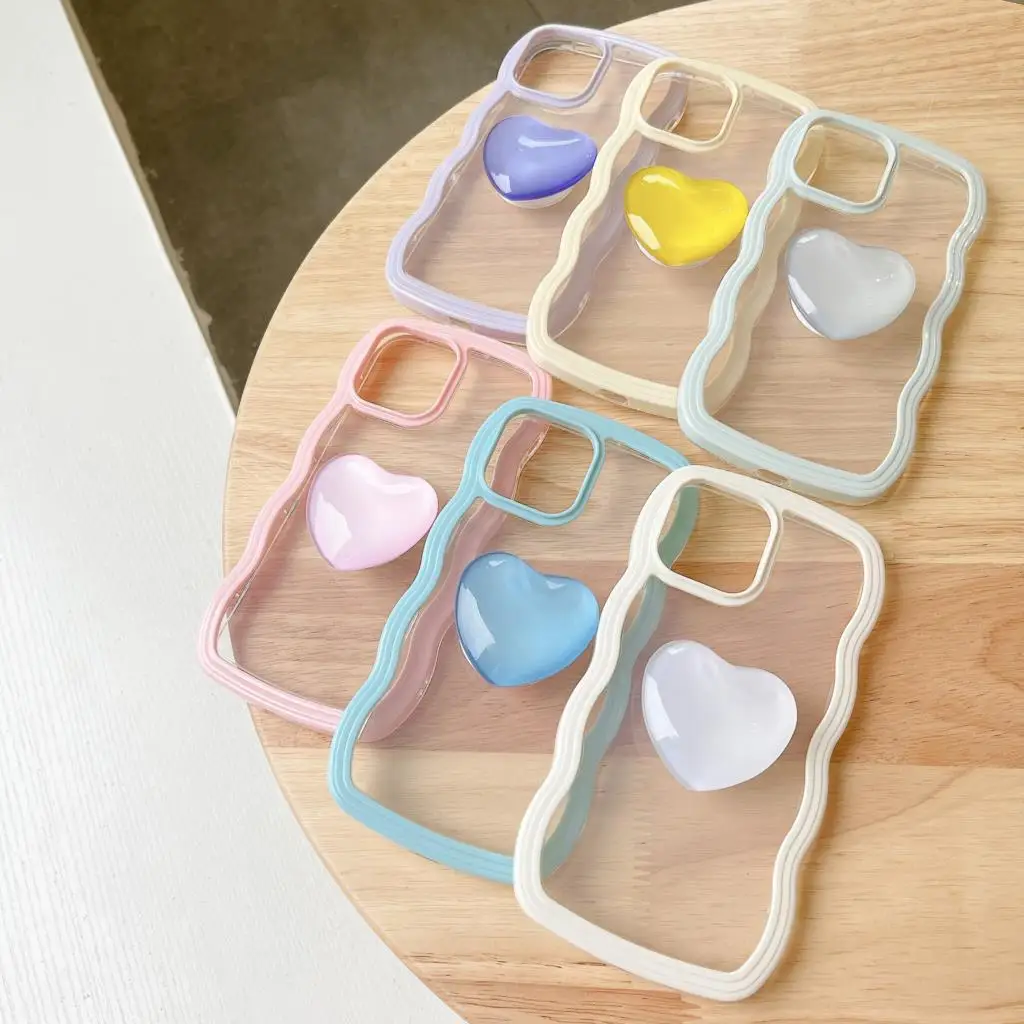 

For iPhone 13 12 11 Pro Max Shock proof Soft Silicone Case Lovely Colorful Caring Transparent Phone Case