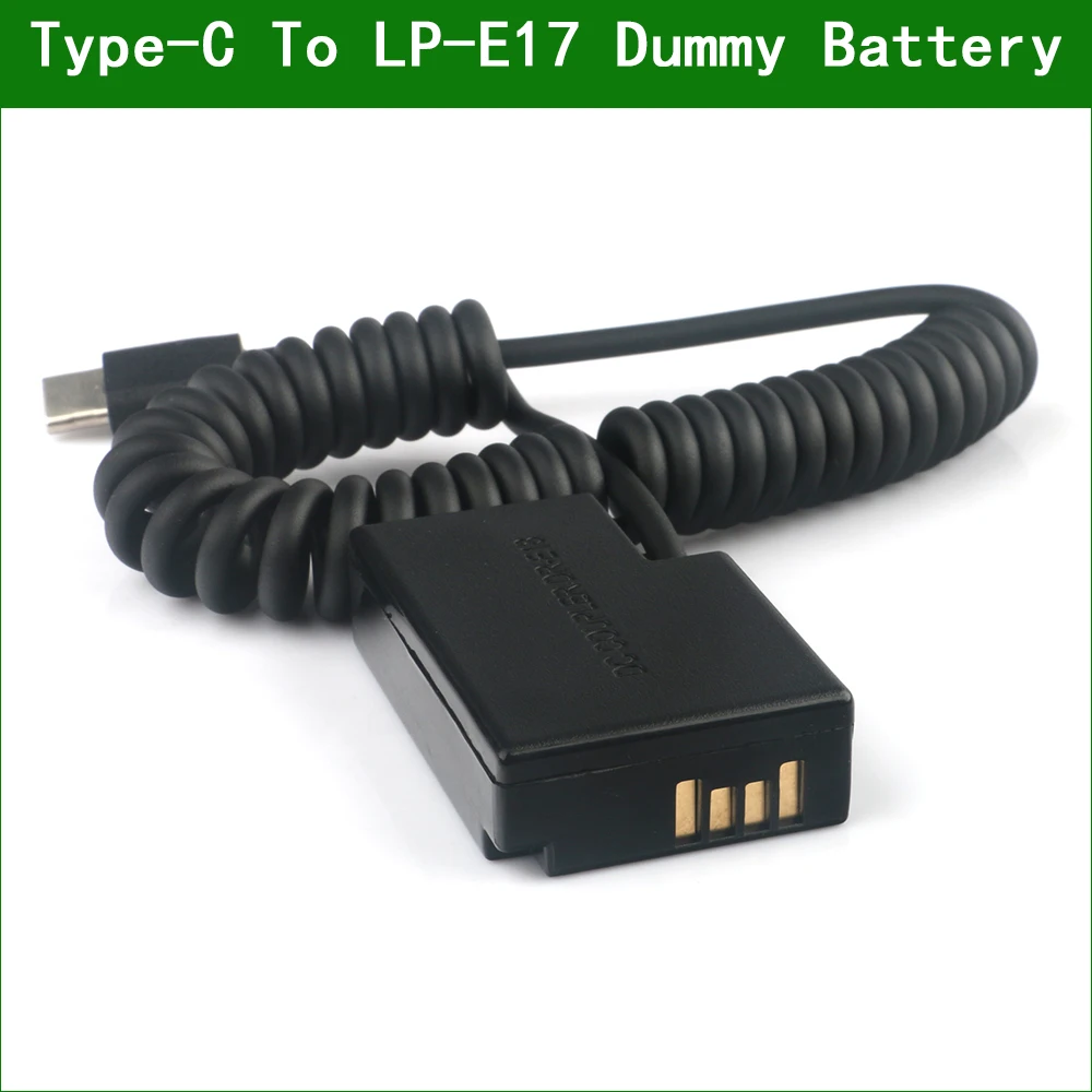 

Type-c USB-C LP-E17 Dummy Battery ACK-E18 DR-E18 for Canon EOS 200D II Rebel SL2 SL3 T6i T6s T7i T8i Kiss X8i X9 X9i X10