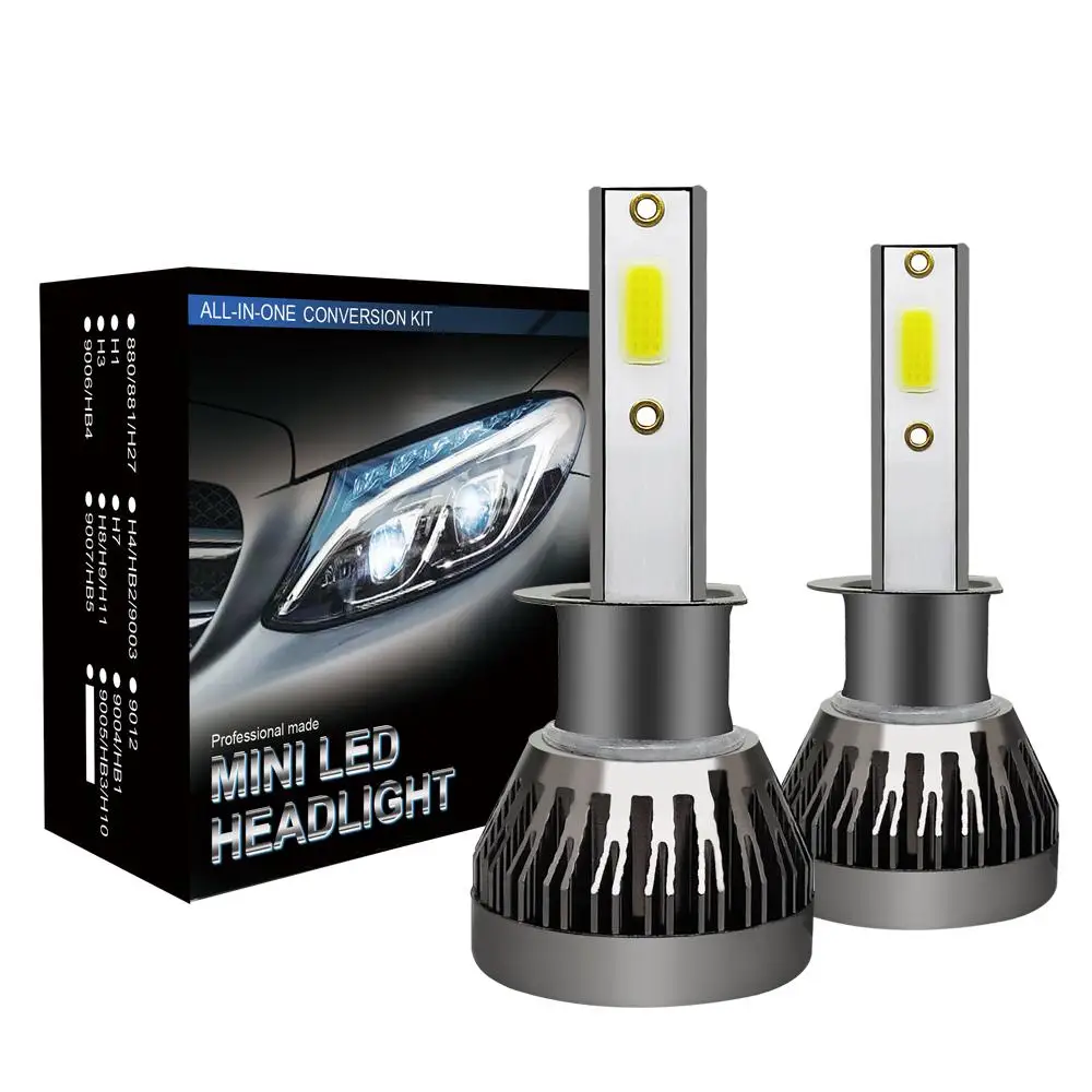 

2 x H1 светодиодный комплект для преобразования фар COB лампа 90 Вт 6000 лм белые автомобильные, Запчасти и аксессуары высокой мощности K