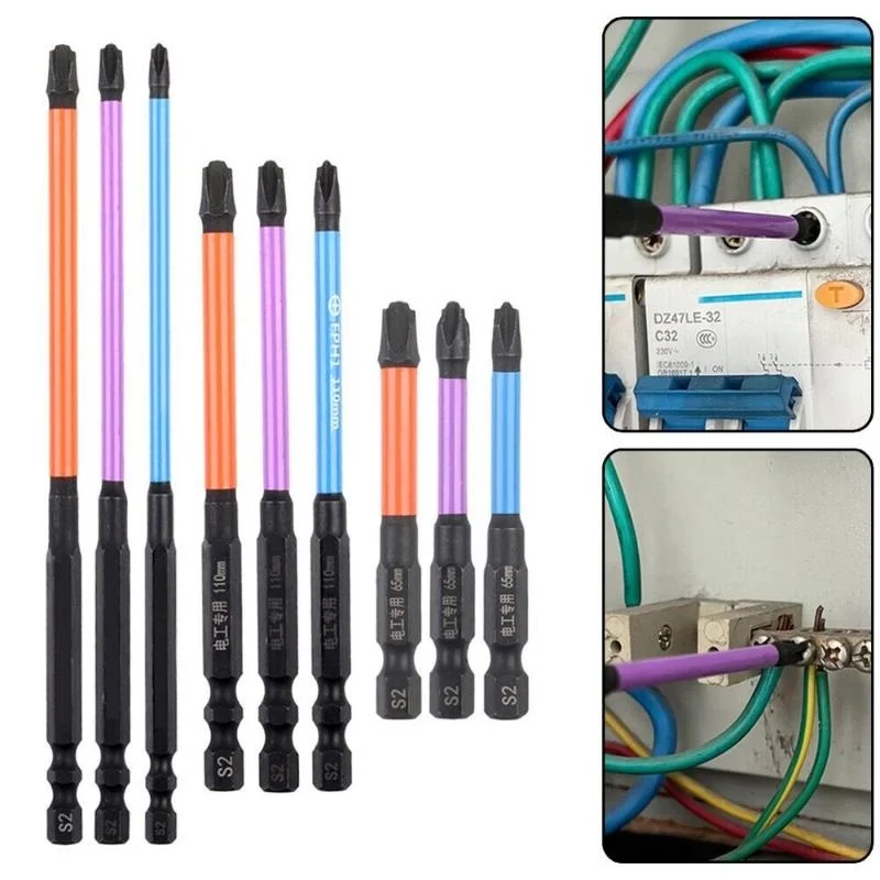 

Bit Screwdriver Electrician Cross Special 65-150mm Hand Magnetic Slotted Nutdrivers Tools For Power Electrician