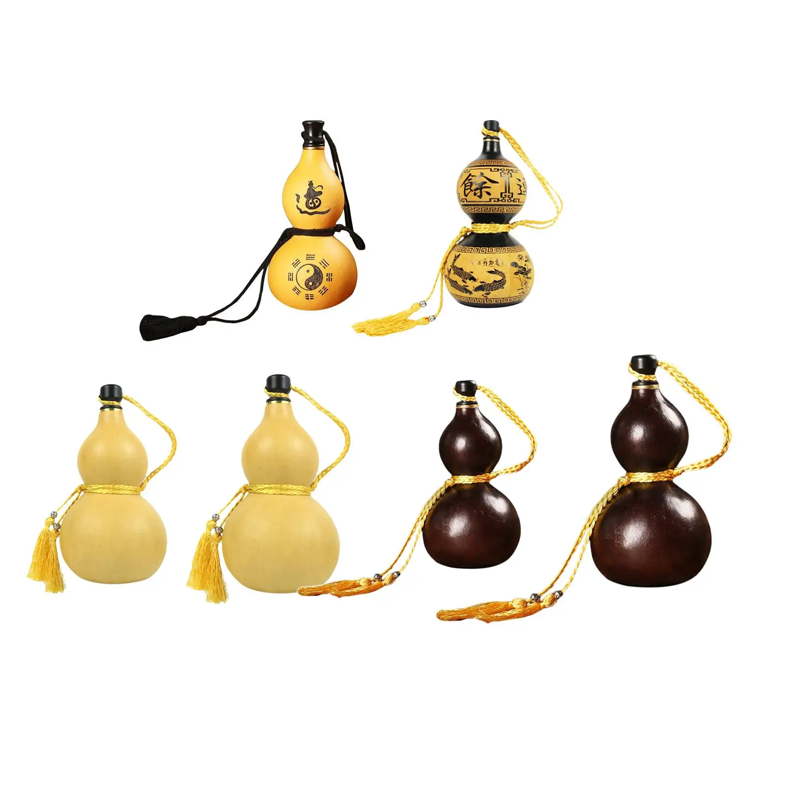 

Beverage Kettle Dried Gourd Drinking Bottle Traditional Crafts Gourd Wine Bottle for Home Desk Living Room Entrance Decoration