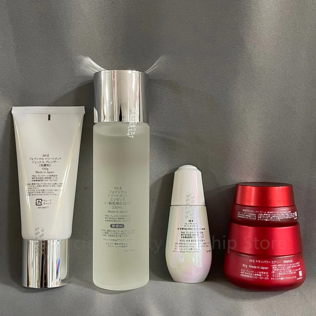 Official Japan Sk-II set 230ML fairy water 80g multi-face scrub cream 15g scrub eye cream 120g face wash 50ML small bulb essence
