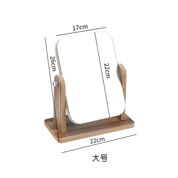 

desktop portable large student mirror high-definition folding dressing grey