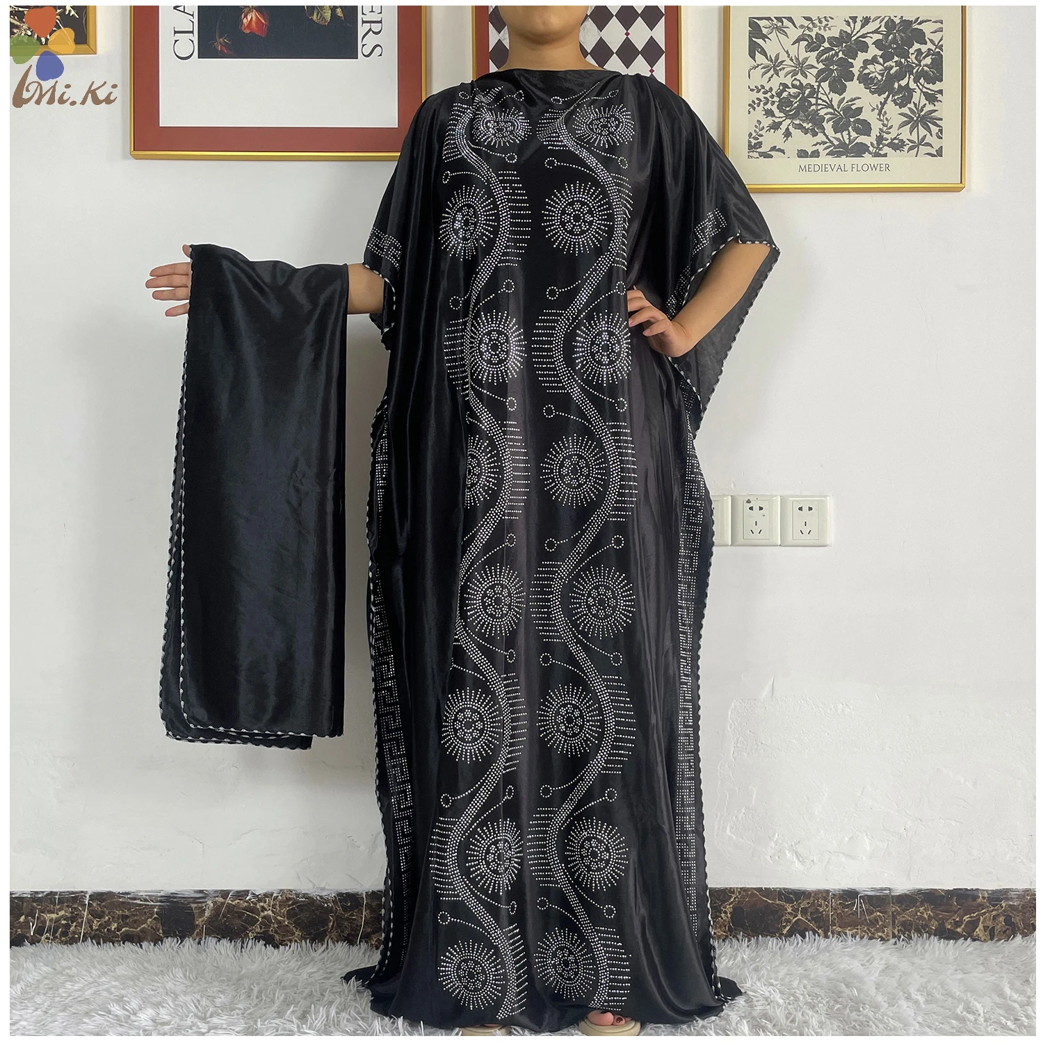 

Новинка 2022, модная африканская Женская одежда, инкрустированная Mubarak, Дубай, роскошная женская одежда, кафтан, мусульманская одежда