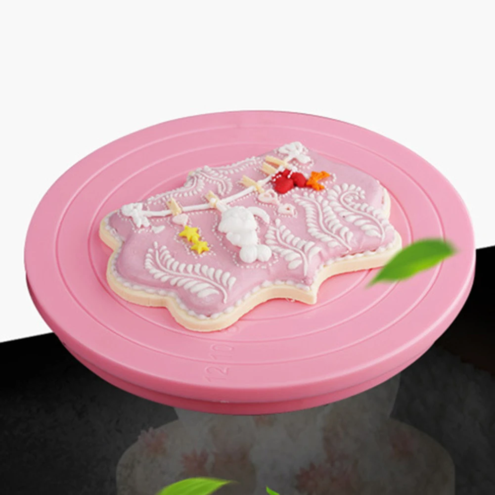 

Nonslip Bottom Baking Rotating Platform Tools DIY Decorating Stand Cake Turntable Fondant Round Sugarcraft Plate Kitchen Dessert