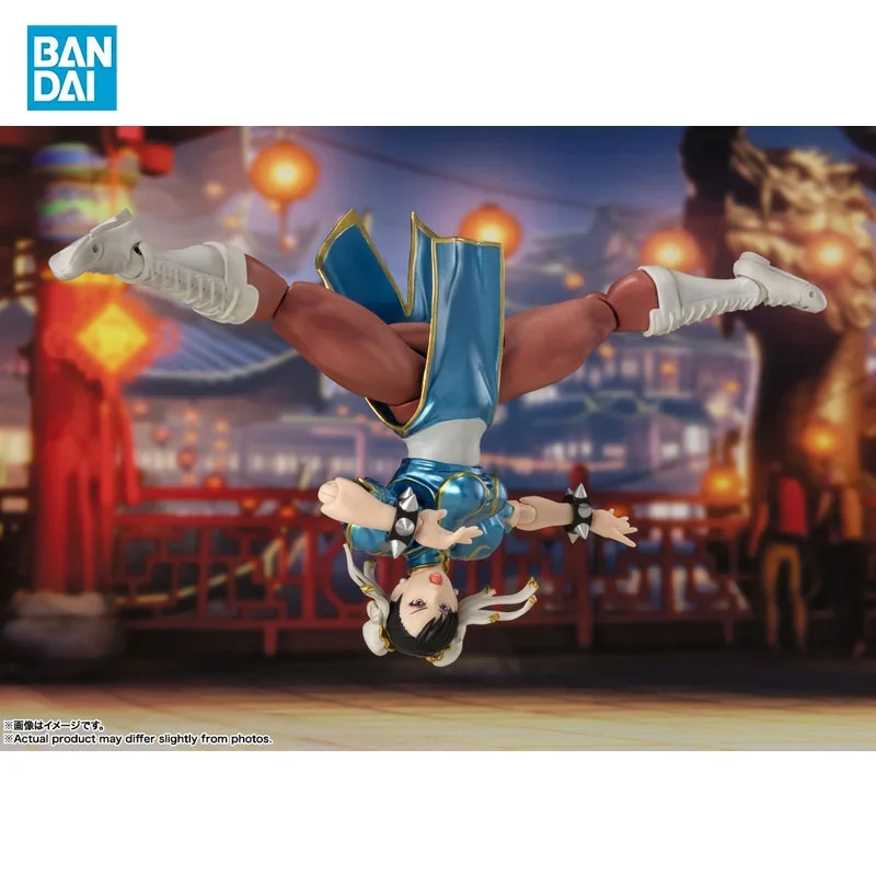 Фото Подлинная В наличии Bandai Genuine Street Fighter S.H.F iguarts Chun-Li, аниме-фигурки, игрушки для мальчиков и девочек, детский рождественский подарок №5