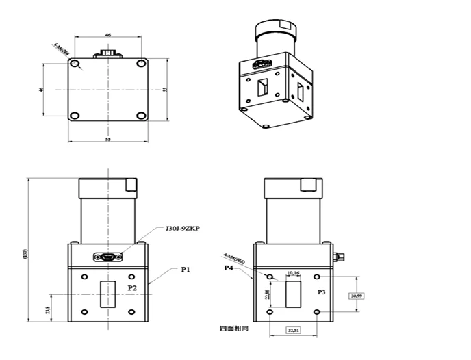 Переключатель waveguide BJ100 (WR90) для изменения пути сигнала в системе передачи