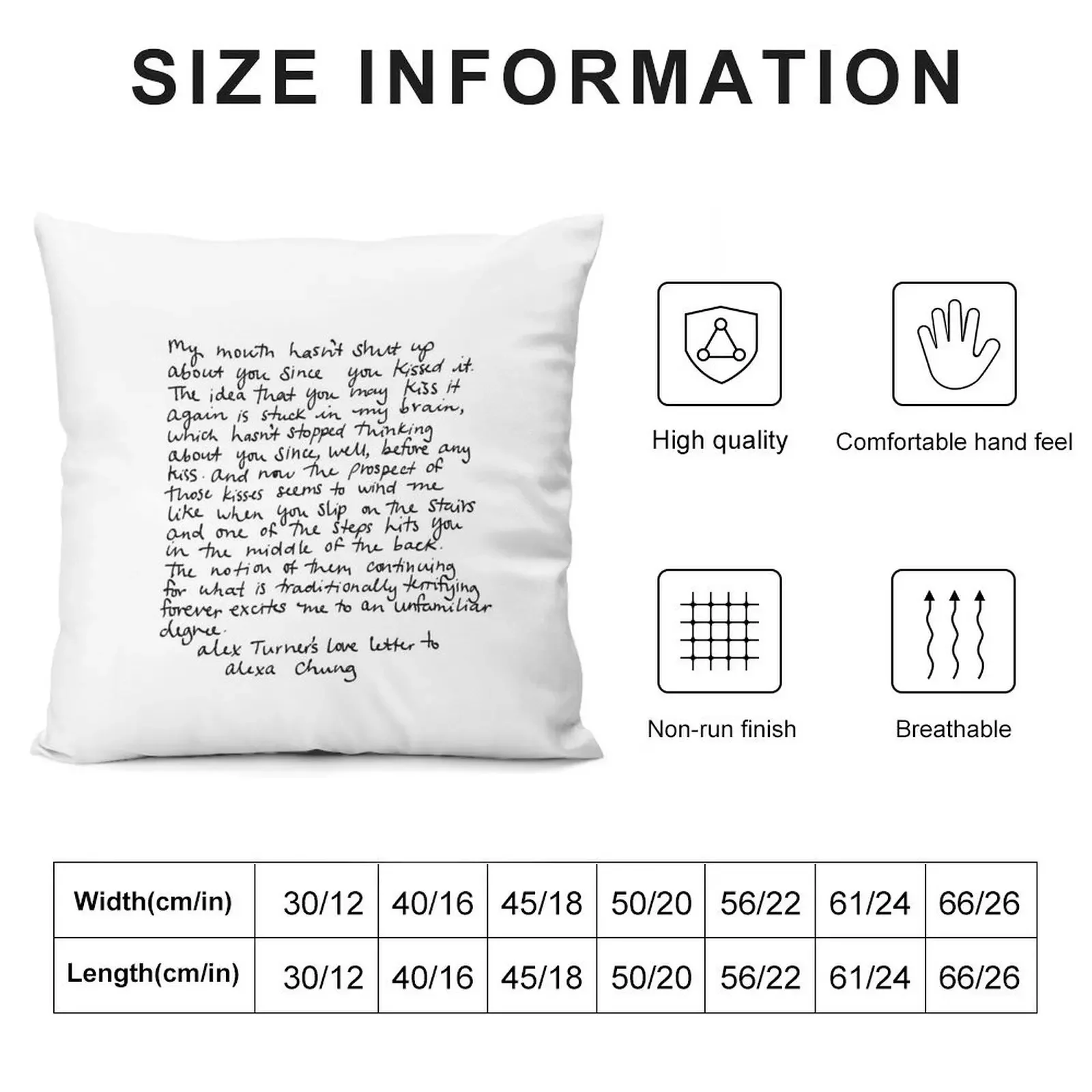 Любовное письмо Алекса Тернера до Alexa Chung Декоративные наволочки для диванов