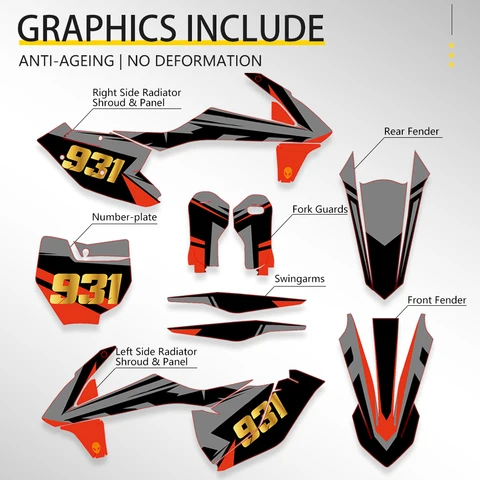 2020-2023 KTM 住み込ま EXC デカール 150 250 300