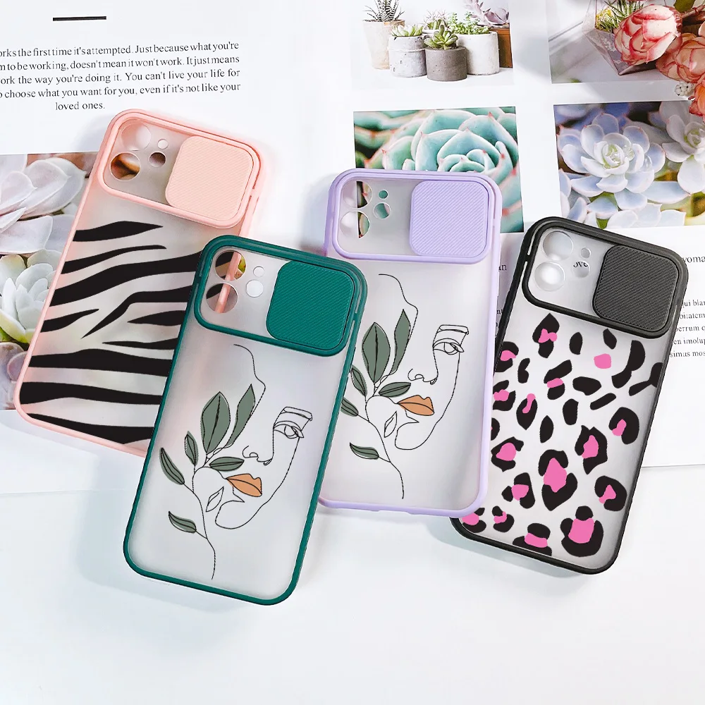 

Lens Push Window Case For IPhone 11 Cases Hard PC For IPhone 11 12 13 Pro Max XR 7 8 6S Plus X XS MAX 12 Mini Fundas Back Covers