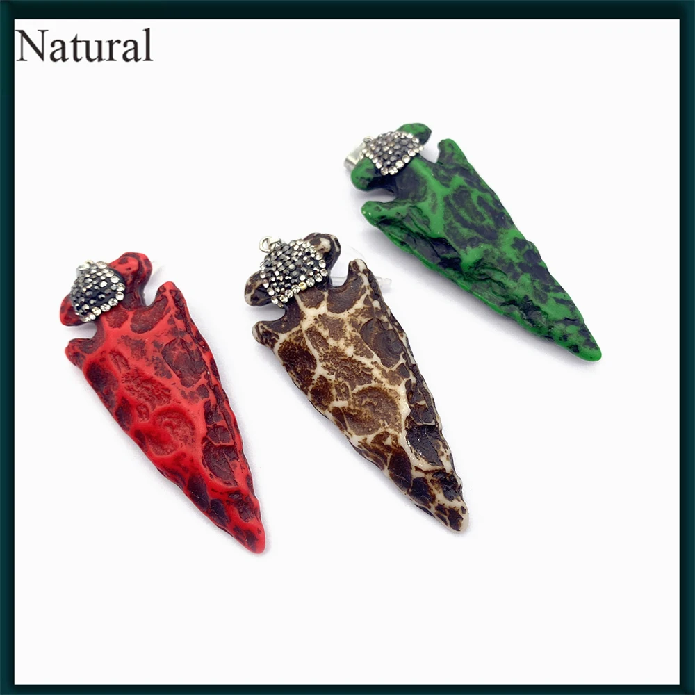 

1pcs Classic Resin Vintage Irregular Pendant Inlaid Rhinestone Charm Fashion Jewelry Exquisite DIY Necklace Earrings 30x73mm