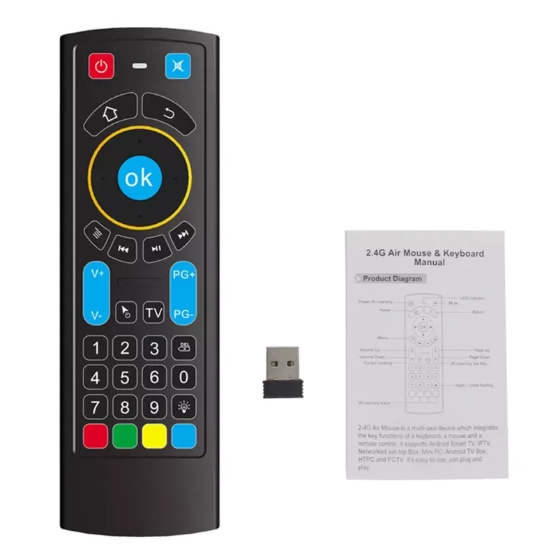 

NEW2023 Air Mouse для Andr-oid TV Box CR3, беспроводная клавиатура 2,4G Smart TV, пульт дистанционного управления IPTV Mini HTPC PCTV
