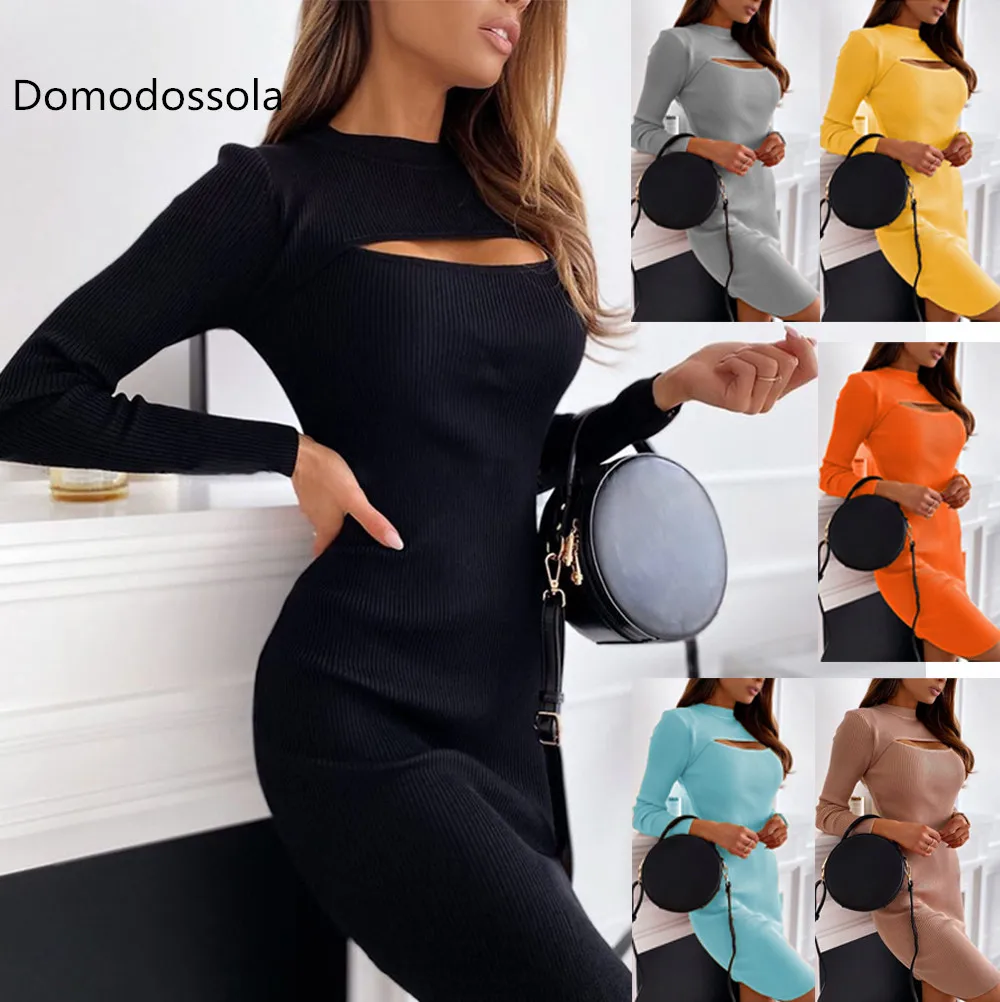 

Women's 2023 Autumn and Winter Dresses Formal Occasion Dress Temperament Elegant Formal Long Sleeve Slim Elastic Peach Hip Skirt