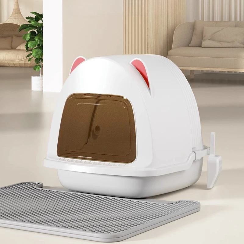 

Convenient Toilet Cat Bedpans Enclosed Covered Indoor Clean Cat Bedpans Leak Proof Sandbox Aseo Para Gatos Pet Products QF50CB