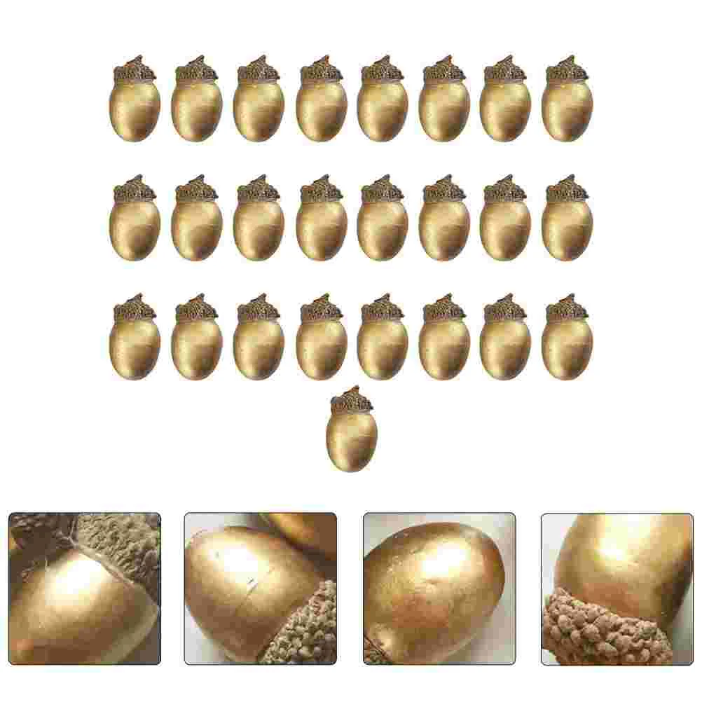 25 шт. золотые желуди имитация каштанов декор для рождественской вечеринки