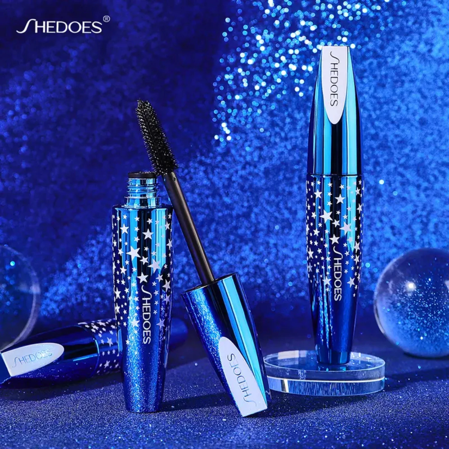 Тушь Blue Starry 4D для густых стойких и макияжа Big Eyes Sheglam Envio gratis todo Коричневая тушь