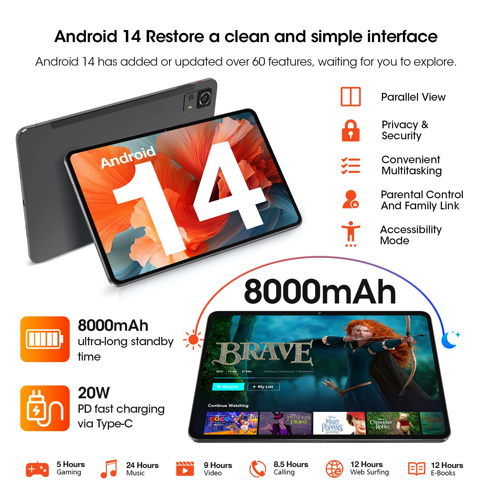 Планшет CWOWDEFU 12 дюймов 2K FHD