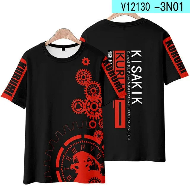 Футболка мужская с 3D-принтом кошки Токисаки Куруми