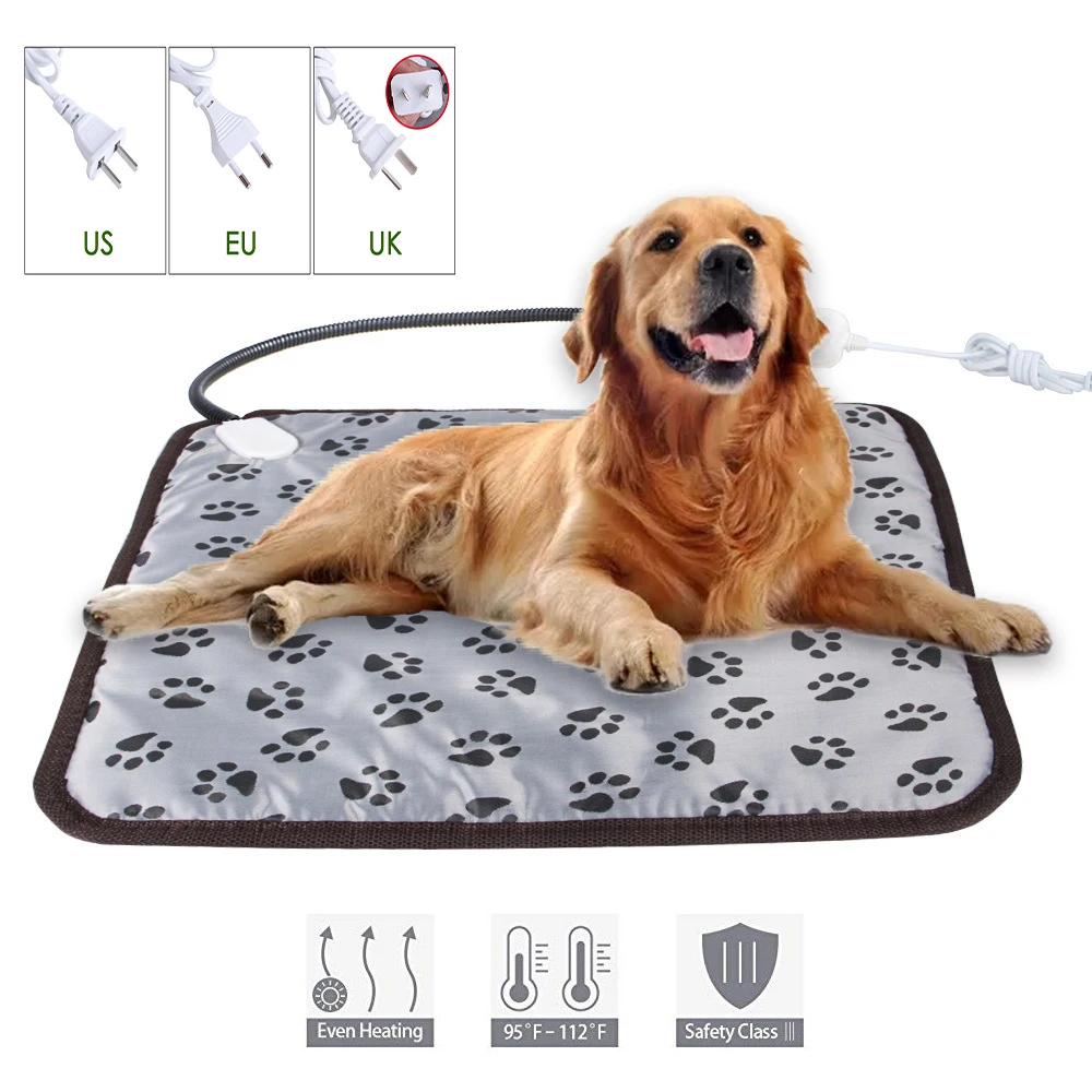 

Pet electric blanket waterproof, bite resistant, adjustable temperature, constant temperature dog heating pad, EU/US plug 110V