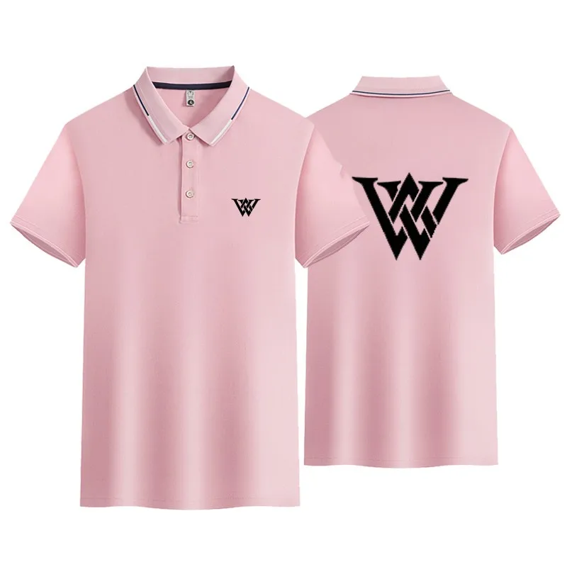 Golf Summer Men's Polo Shirt Men's Polo Neck Slim Fit Solid Button Short Sleeve Casual Men's Business T-shirt Top