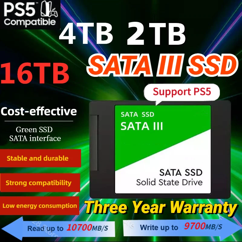 

2024 8TB SSD Sata 1TB 2TB Hard Drive Disk Sata3 2.5 Inch 4TB SSDTLC 500MB/s Internal Solid State Drives For Laptop And Desktop