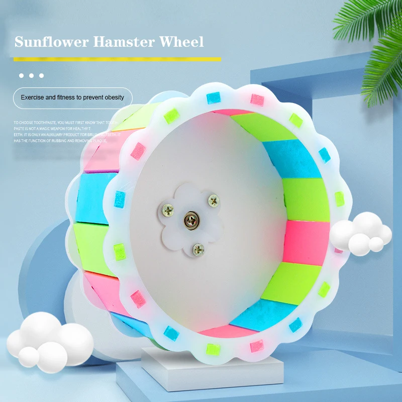 Hamster Wheel Silent Small Pet Exercise Wheel Plastic Running Disc Toy for Hamster Cage Pet Sports Wheel Hamster Accessories