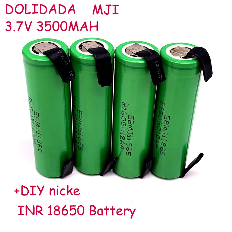 

3.7V 18650 3500mah Li-ion Rechargeable Battery 10A 18650 with DIY Nickel for Flashlight LED Light Electric Shaver Power Supplyy