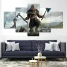 Valhalla, викинги, воины, топор, холст, настенный художественный плакат, домашний декор, печатные изображения HD без рамки, 5 шт., картины для декора комнаты