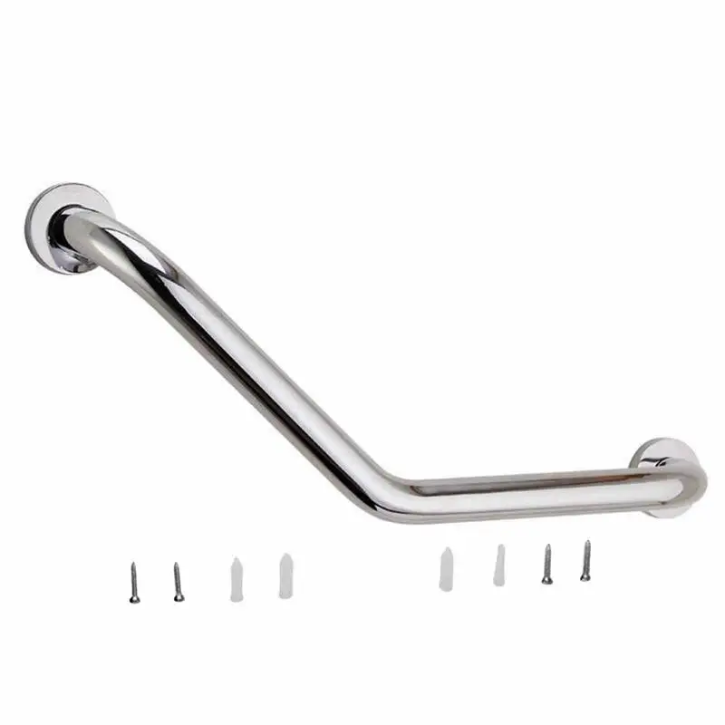 

Handicap Grab Bars 15.75-inch Stainless Steel Handrail With Angle Anti Slip Armrest For Elderly Injury Assist Easy To Install