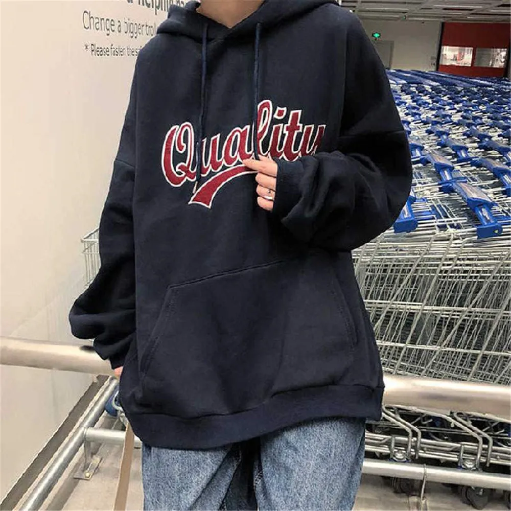 

Hoodie Loose Print Student Hooded Long Sleeve Jacket New 2022 Japan Korean Casual Autumn Spring Ladies Tops Fashion Female