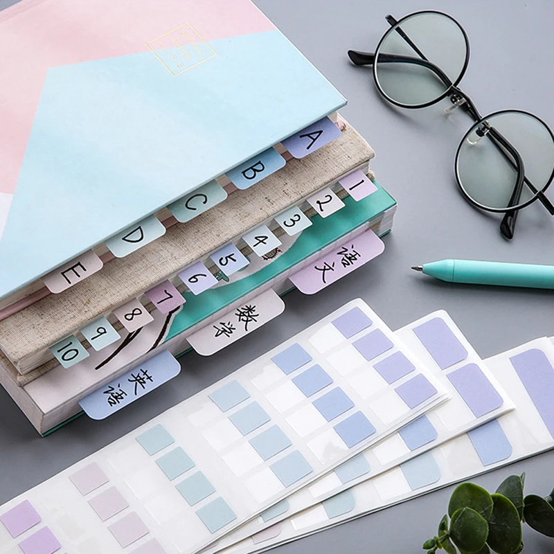

240 Pcs Memo Pad Multi-color Sticky Writable Removable Index Label Bookmark Bookmark Reading Notes Tabs Markers Bookmark Notes