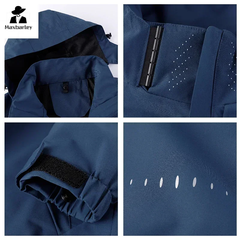 2024 осенняя куртка мужская повседневная модная свободная водонепроницаемая с