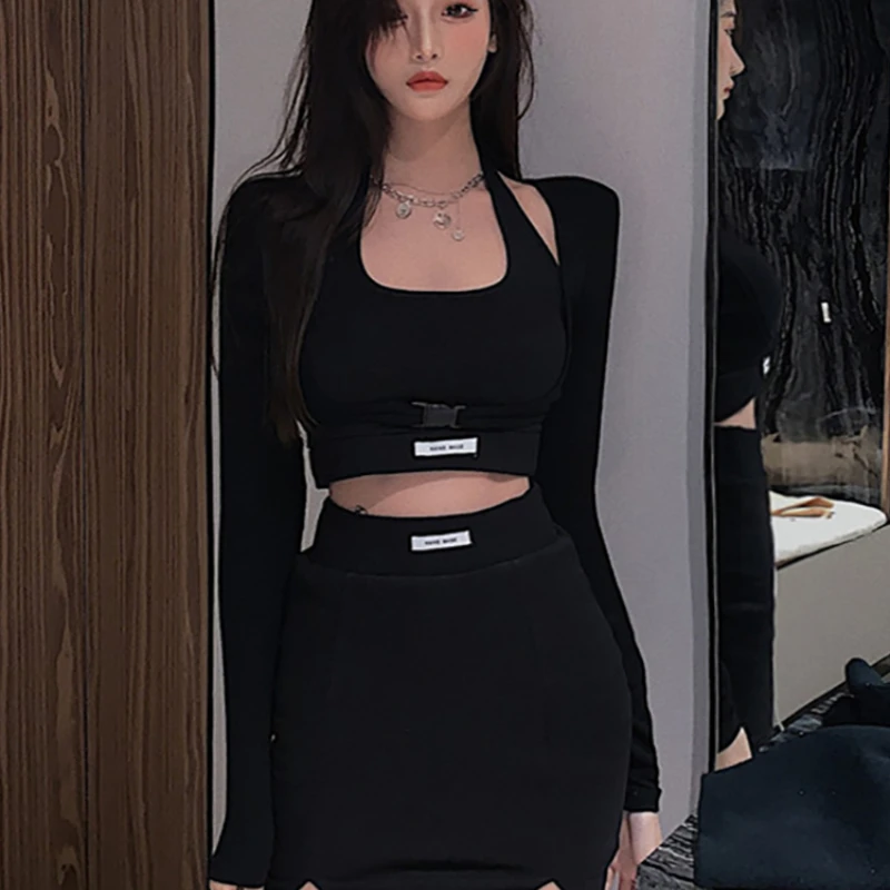 

sets of bundy women's suit to blast street sexy condole belt temperament wraps buttock dress euramerican spice wind 3 suits