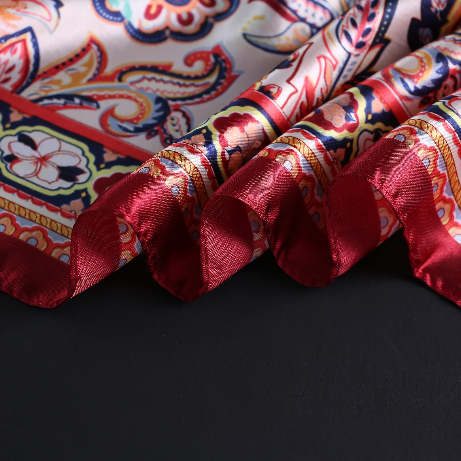 2022 Модный женский большой квадратный шелковый шарф женские шали и палантины