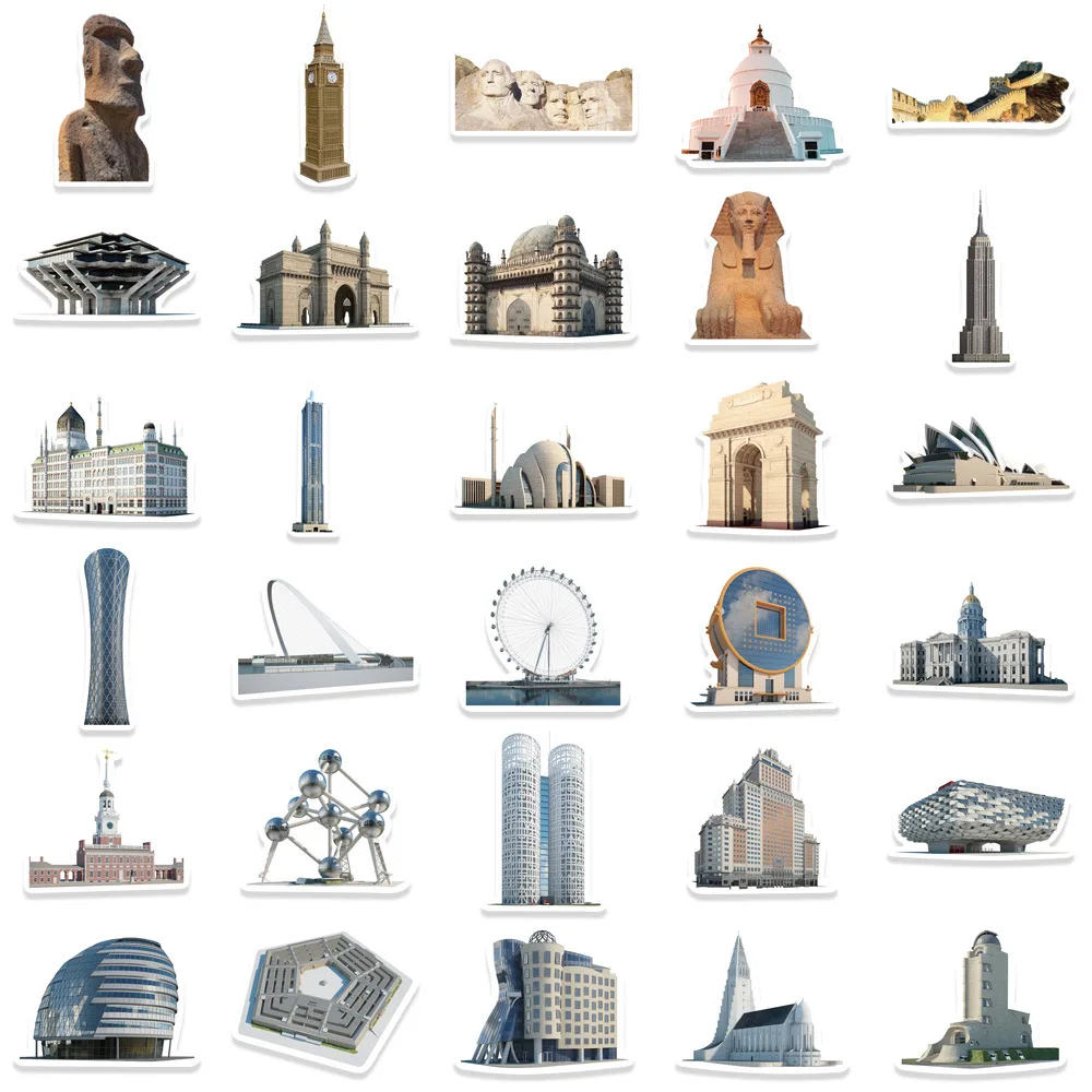 Рисунок 3 - Наклейки с изображением городов мира