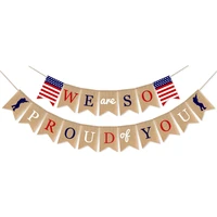we are so of you banner american national flag ornament decor for presidents day wall window decoration