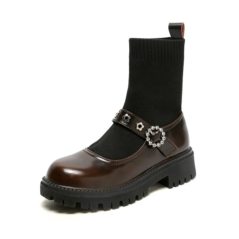 New Fake Two-Piece Long Socks Boots 