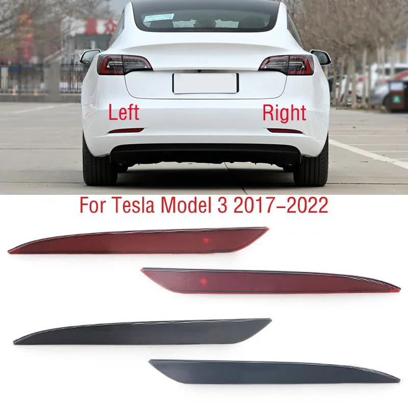 

For Tesla Model 3 Model3 2017-2022 Car Rear Bumper Brake Light Tail Stop Turn Signal Reflector Warning Fog Lamp Shell