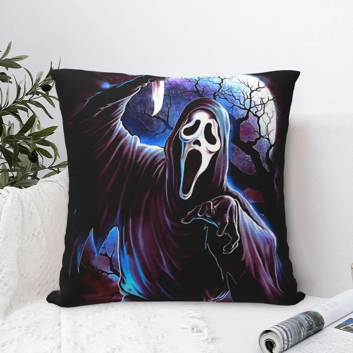 

Женская декоративная подушка под стул Ghostface, наряд для украшения дома
