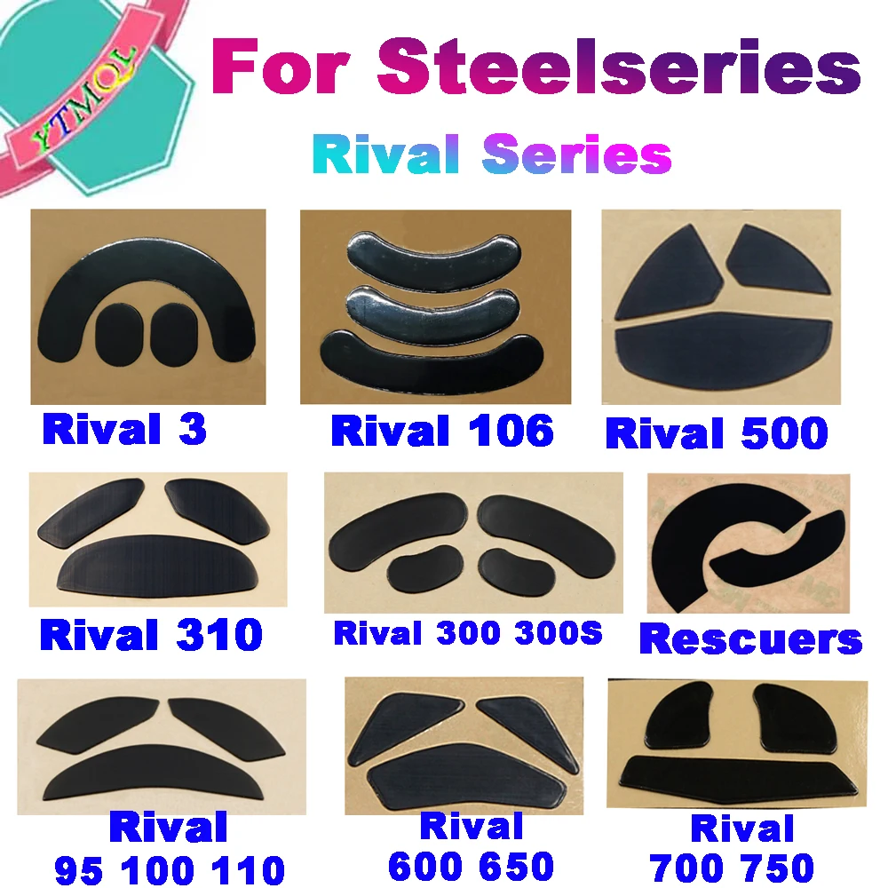 

20set Mouse Skate untuk Steelseries Rival 3 700 710 600 650 500 310 300 300S 95 Penyelamat Optik 0.6Mm Mouse Gaming Nirkabel