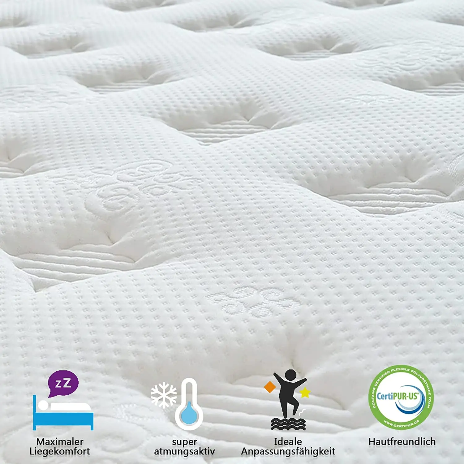 Матрас Vesgantti пружинный матрас 7-зонный Карманный H3 модный плотно прилегающий 24 см