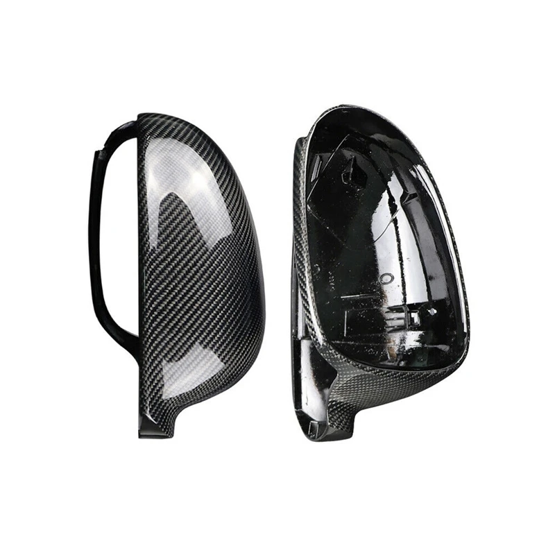 

4Pcs Carbon Fiber Style ABS Side Rear View Mirror Cover Replacement For Golf 5 MK5 2003-2009