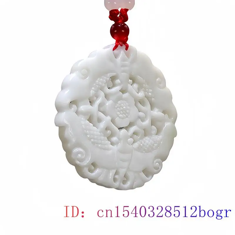 Ожерелье с подвеской-бабочкой из натурального нефрита